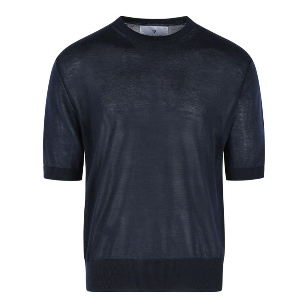 Seven Gauge Blue Lyocell Sweater Men